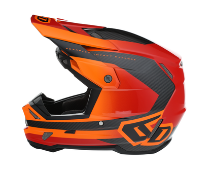 6D ATR-3 PURE GLOSS RED HELMET