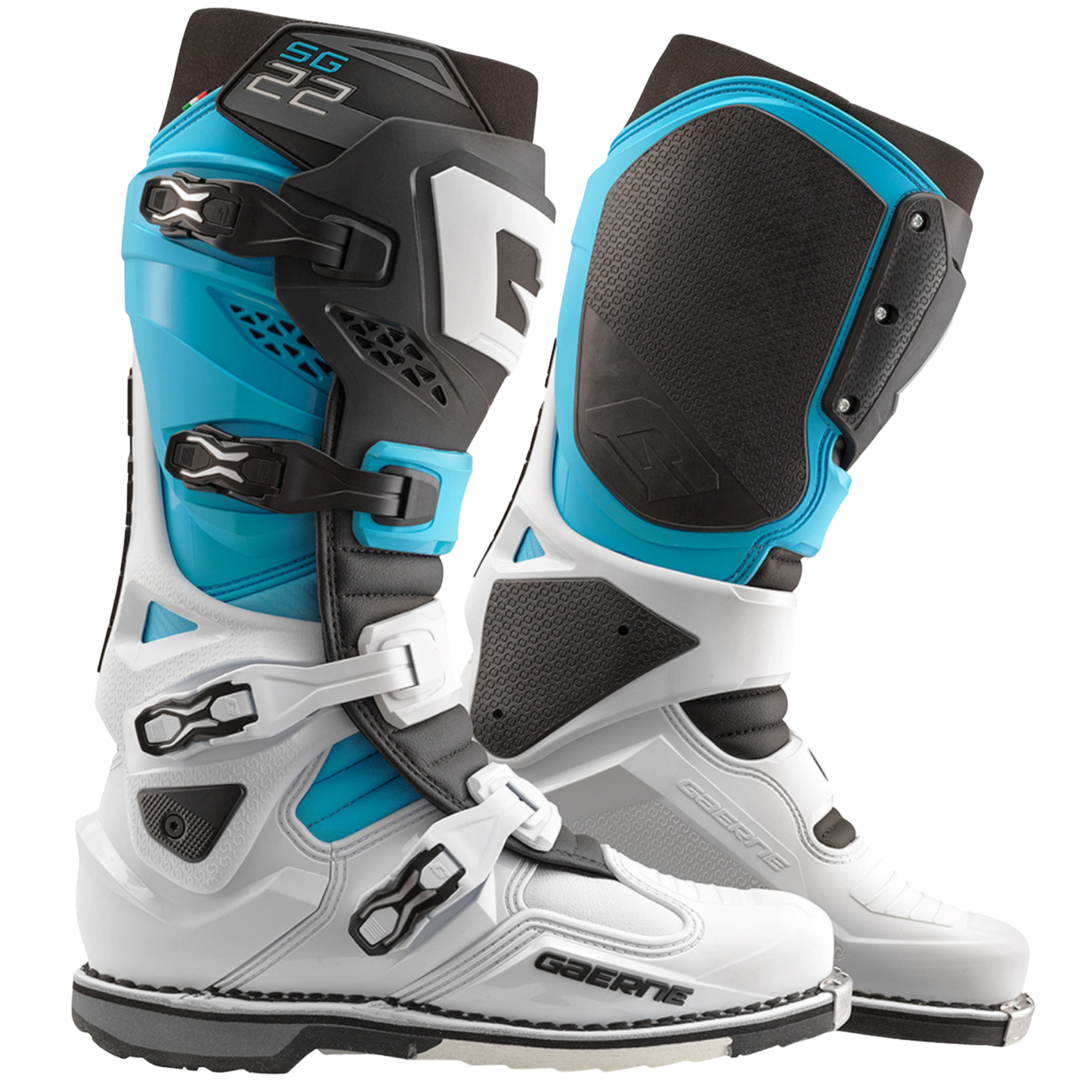GAERNE LE SG-22 WHITE/BLACK/LIGHT BLUE BOOTS
