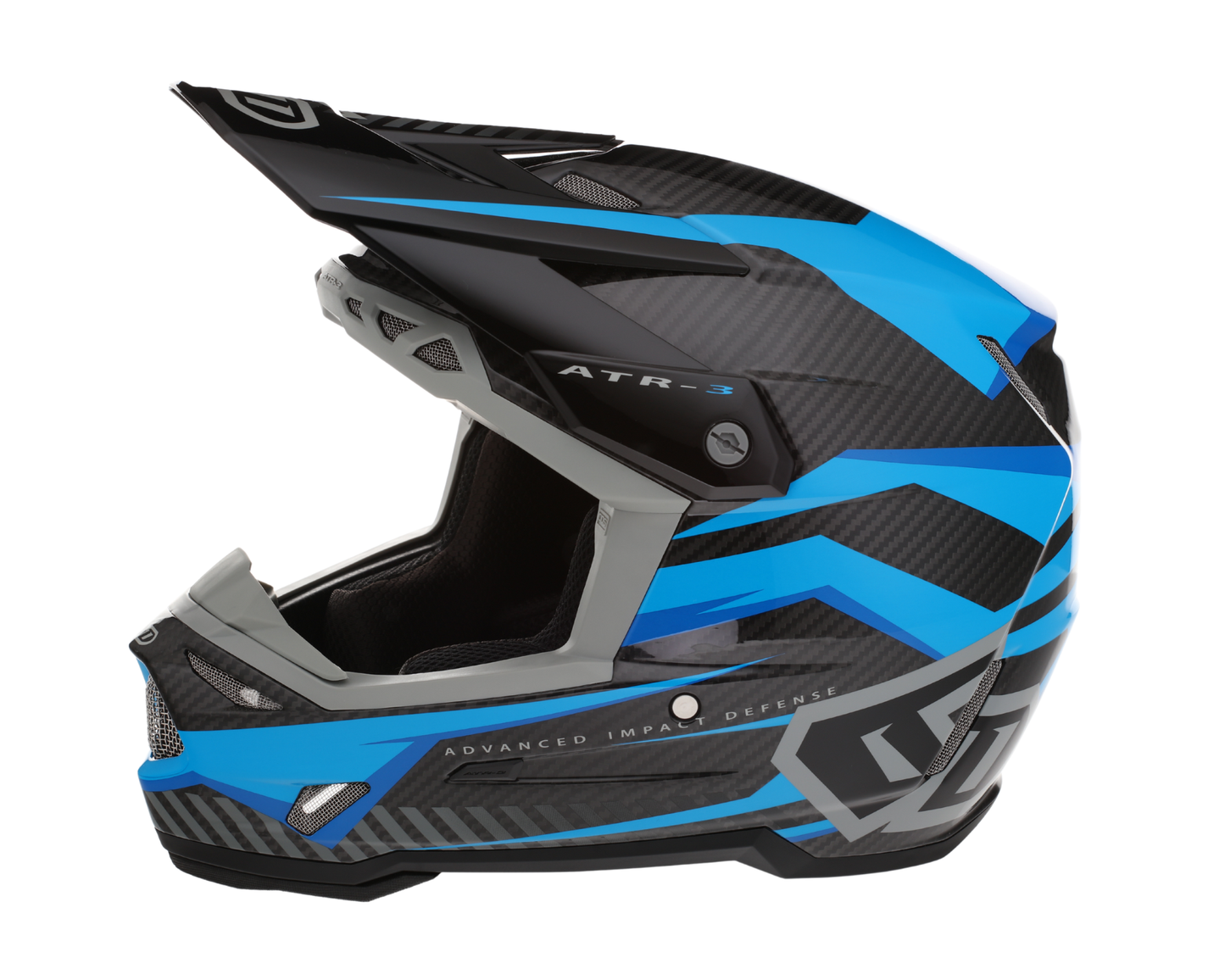 6D ATR-3 RIVAL GLOSS CYAN BLUE HELMET