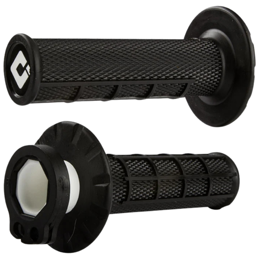 ODI HALF WAFFLE LOCK ON GRIPS 2T / 4T BLACK