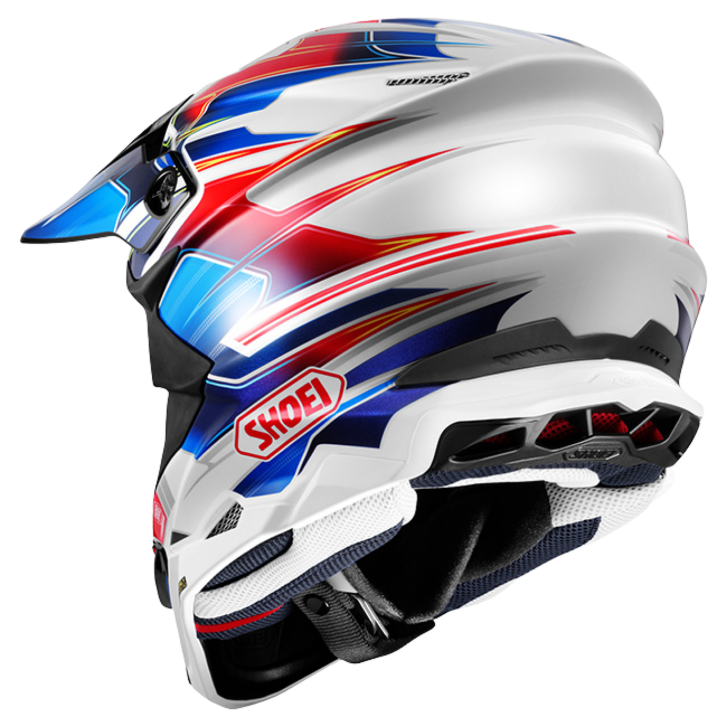 SHOEI VFX-WR06 SPARKLE TC-10 RED/BLUE/WHITE HELMET