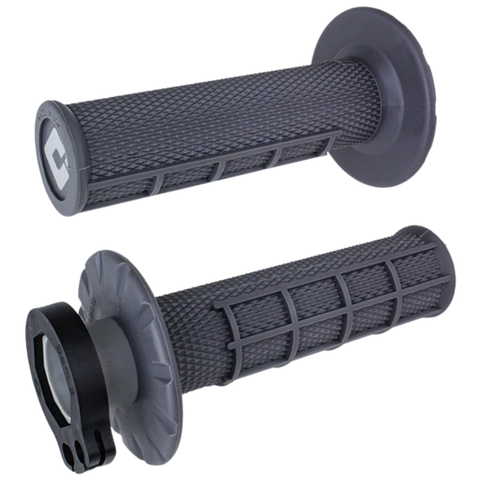 ODI HALF WAFFLE LOCK ON GRIPS 2T / 4T GRAPHITE
