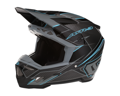 6D ATR-3 REFLEX GLOSS BLACK CYAN HELMET