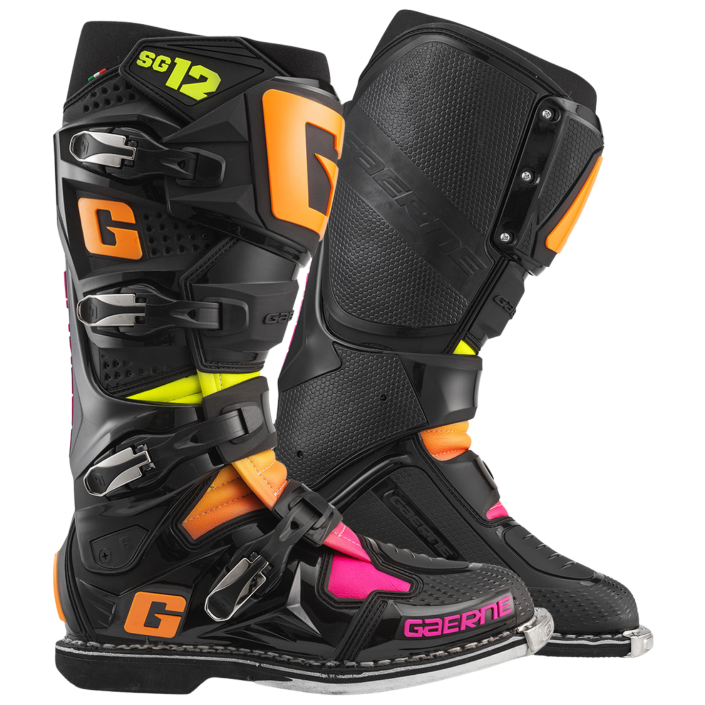 GAERNE LE SG-12 BLACK/ORANGE/PINK BOOTS