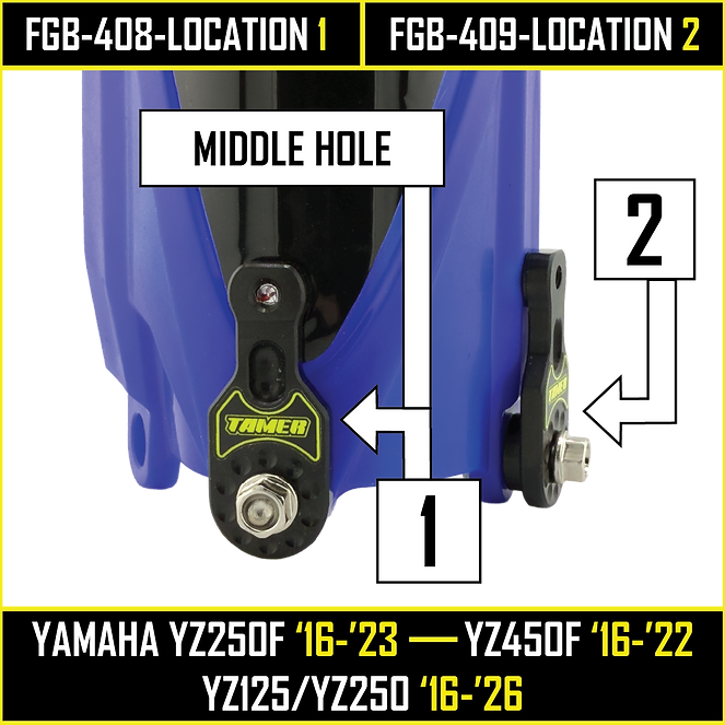 TAMER FORK GUARD BRACKET YZ450F 23-26 YZ250F 24-26