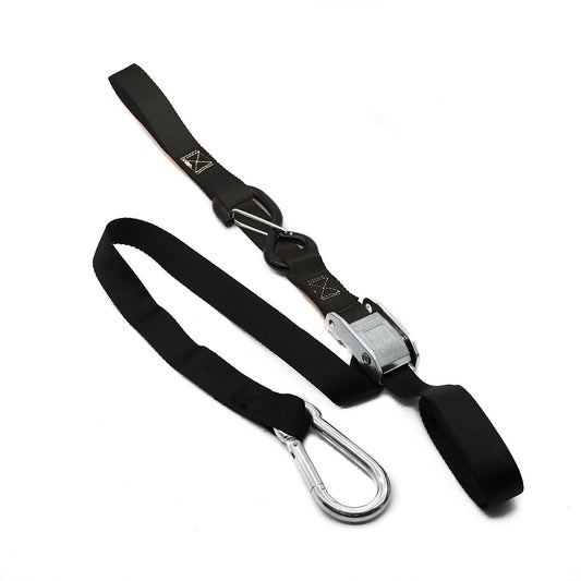 KUSTOM HARDWARE SNAP HOOK 25MM TIE DOWNS BLACK/BLACK