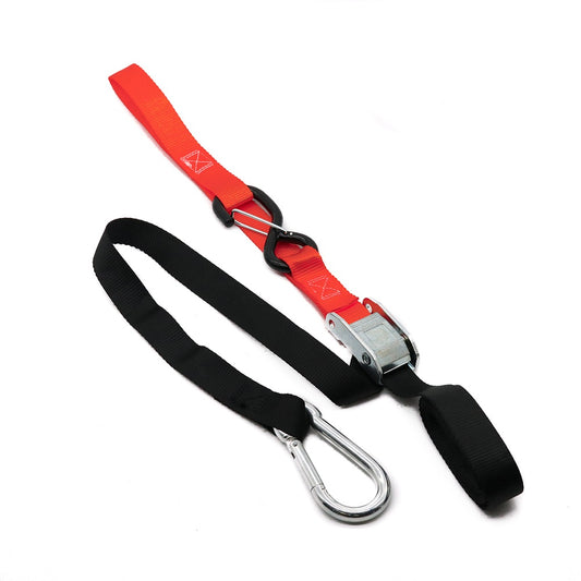 KUSTOM HARDWARE SNAP HOOK 25MM TIE DOWNS BLACK/RED