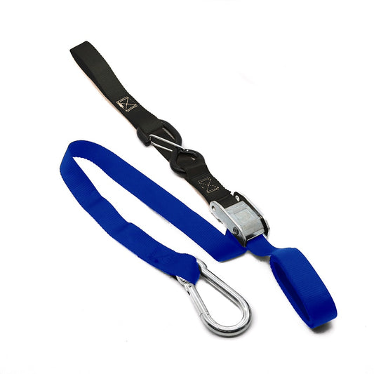 KUSTOM HARDWARE SNAP HOOK 25MM TIE DOWNS BLUE/BLACK