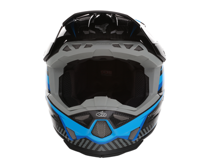 6D ATR-3 RIVAL GLOSS CYAN BLUE HELMET