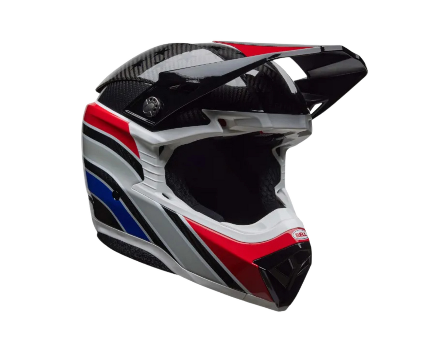 BELL 2025 MOTO-10 SPHERICAL RSD RED/WHITE/BLUE HELMET