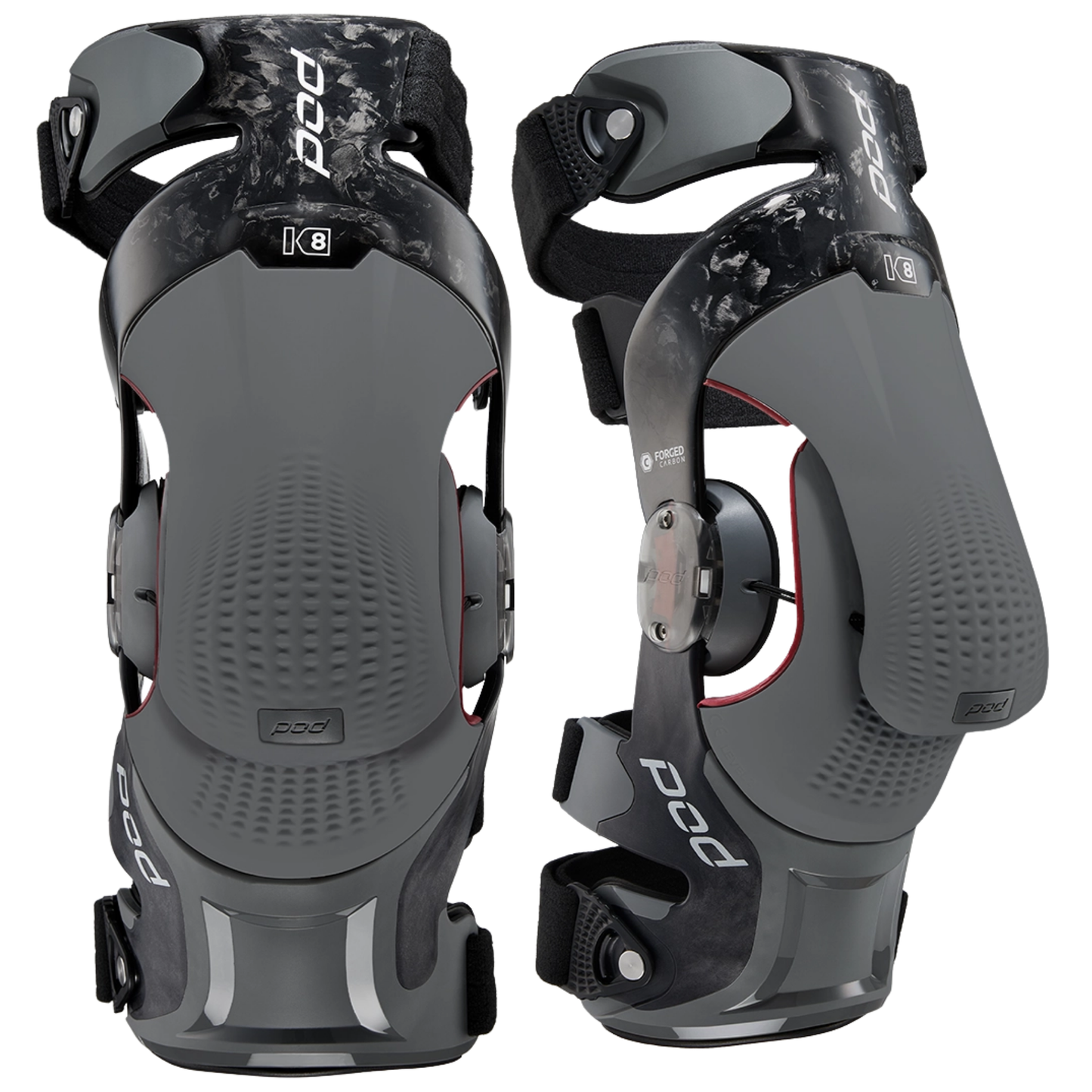 POD K8 3.0 CARBON / GRAPHITE KNEE BRACE SET
