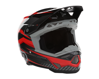 6D ATR-3 RIVAL GLOSS RED HELMET