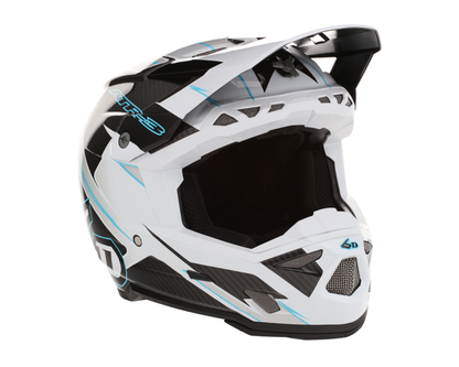 6D ATR-3 REFLEX GLOSS WHITE CYAN HELMET