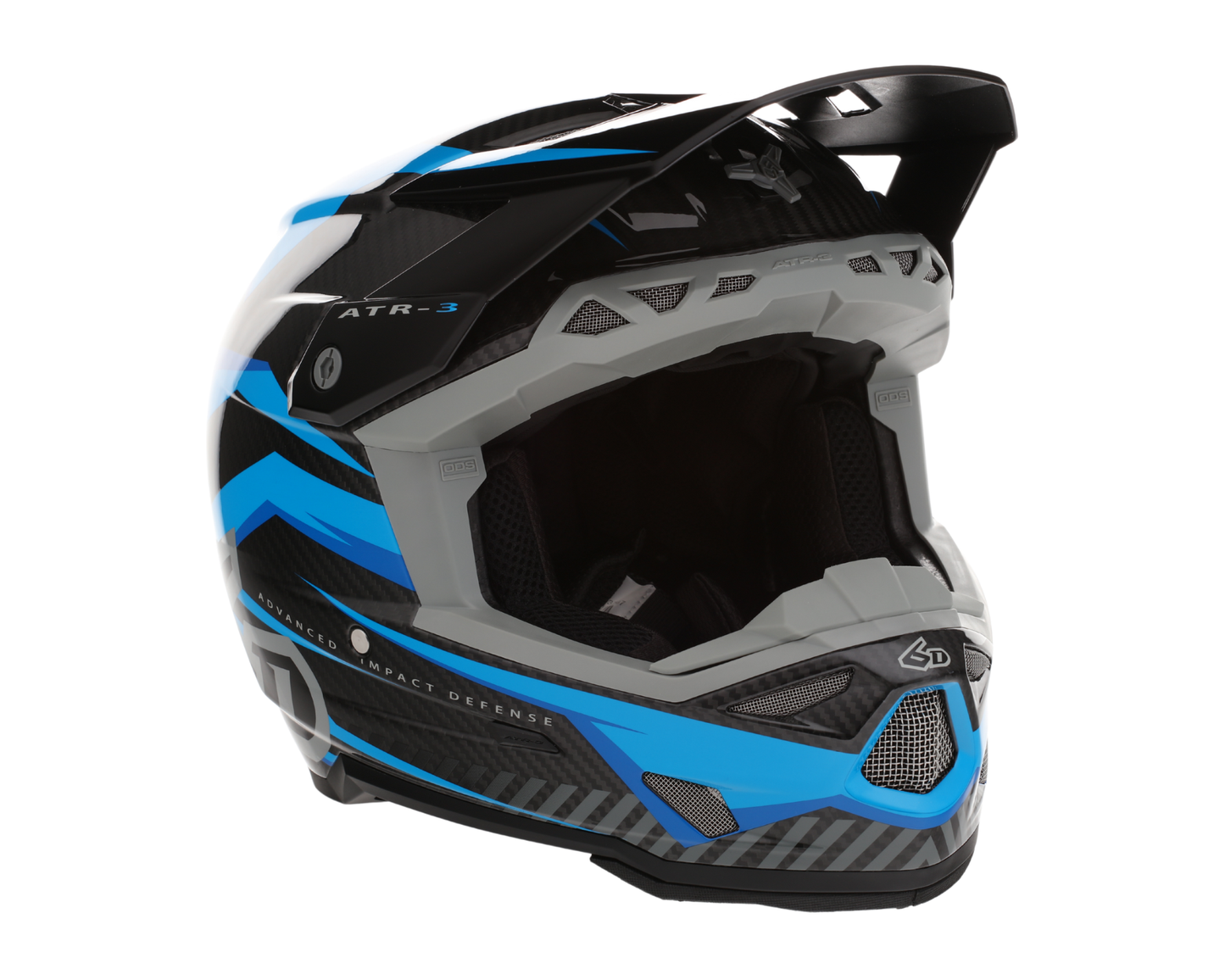 6D ATR-3 RIVAL GLOSS CYAN BLUE HELMET