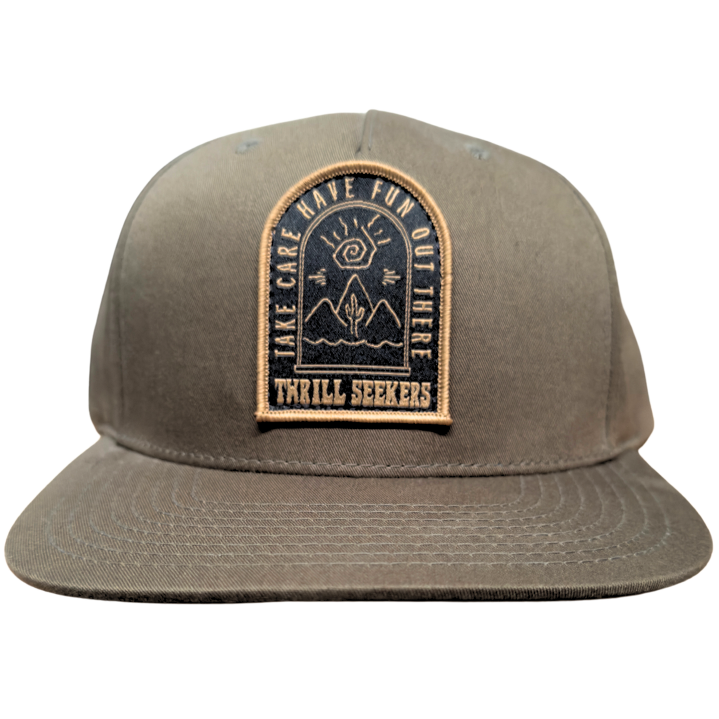THRILL SEEKERS HAVE FUN OLIVE SNAPBACK