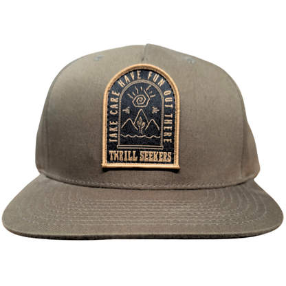 THRILL SEEKERS HAVE FUN OLIVE SNAPBACK