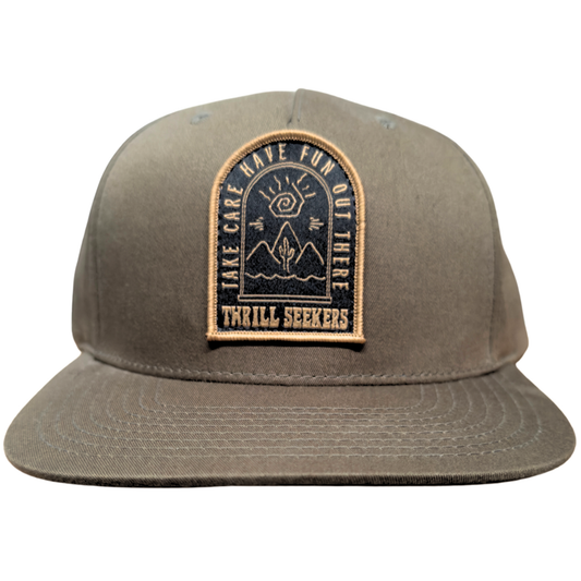 THRILL SEEKERS HAVE FUN OLIVE SNAPBACK