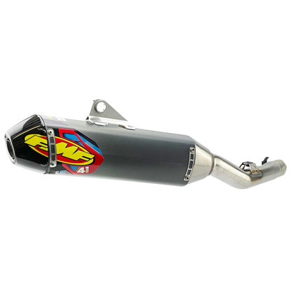 FMF KAWASAKI KX250F 17-20 FACTORY 4.1 RCT STAINLESS SLIP-ON WITH CARBON END CAP