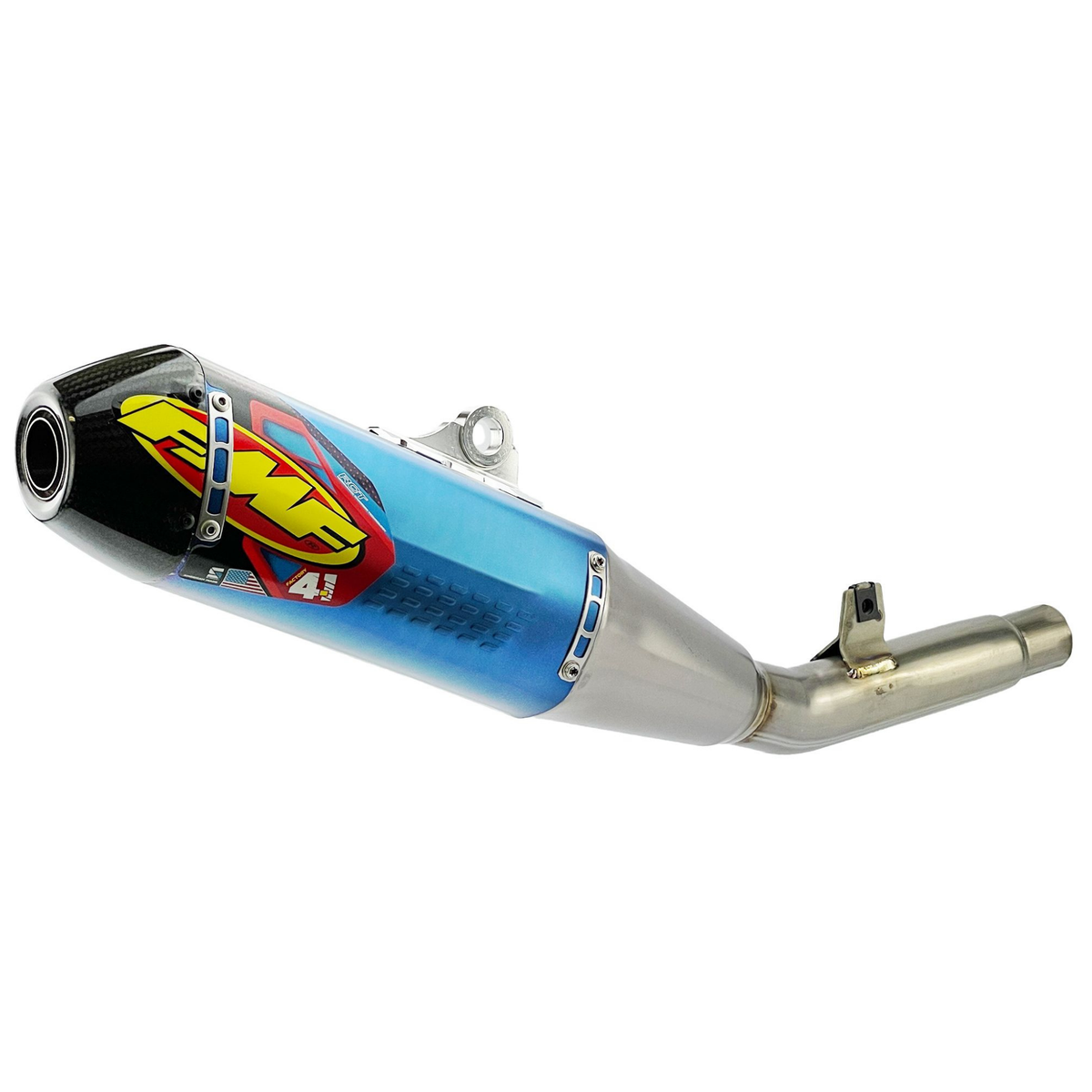 FMF KAWASAKI KX250F / KX250X 25-26 FACTORY 4.1 RCT TITANIUM ANODISED SLIP-ON WITH CARBON END CAP