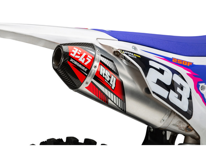 YOSHIMURA YAMAHA YZ250F 24-26 YZ250F/WR250F 25-26 RS-12 STAINLESS SLIP ON WITH CARBON END CAP
