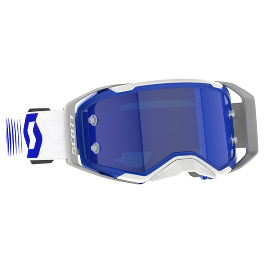 SCOTT PROSPECT 2.0 AMP DOPPLER WHITE/BLUE/BLUE CHROME WORKS GOGGLES