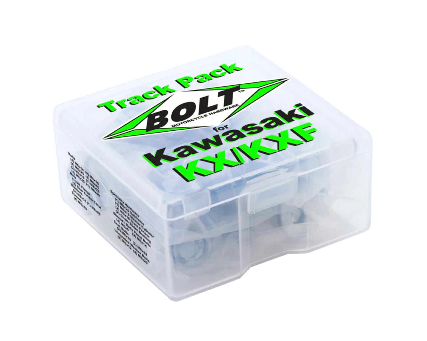 BOLT HARDWARE KAWASAKI KX/KXF 01-25 TRACK PACK HARDWARE KIT
