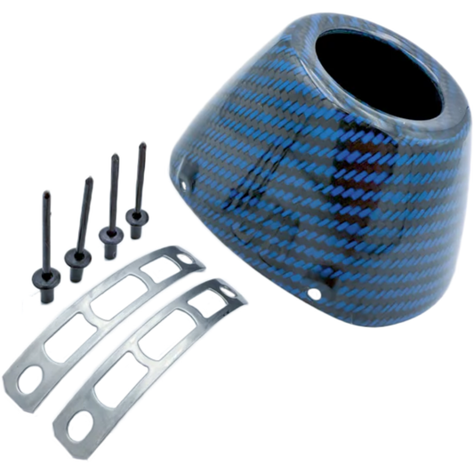 FMF FACTORY RCT 4.1 BLUE CARBON REPLACEMENT END CAP KIT