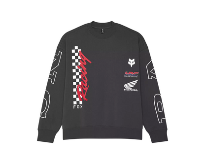 FOX HONDA DARK SHADOW GREY OVERSIZED CREWNECK