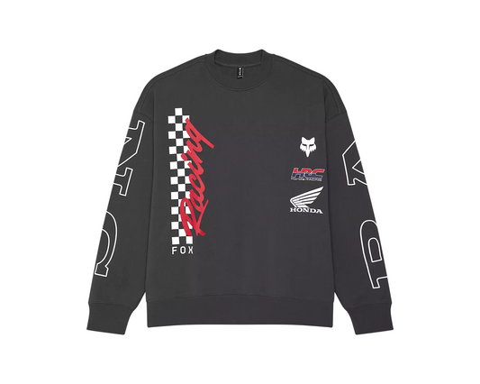 FOX HONDA DARK SHADOW GREY OVERSIZED CREWNECK