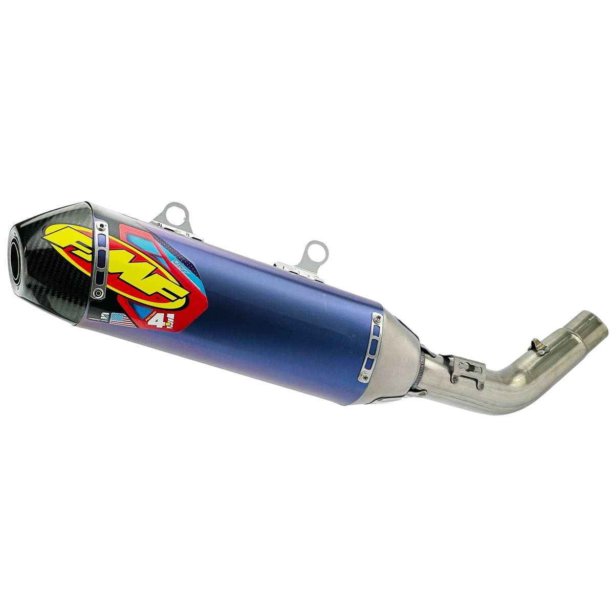 FMF KTM 250 SX-F/XC-F 19-22 / HUSQVARNA FC250 19-22 / GASGAS EX250F/MC250F 21-23 FACTORY 4.1 RCT TITANIUM ANODISED SLIP-ON WITH CARBON END CAP