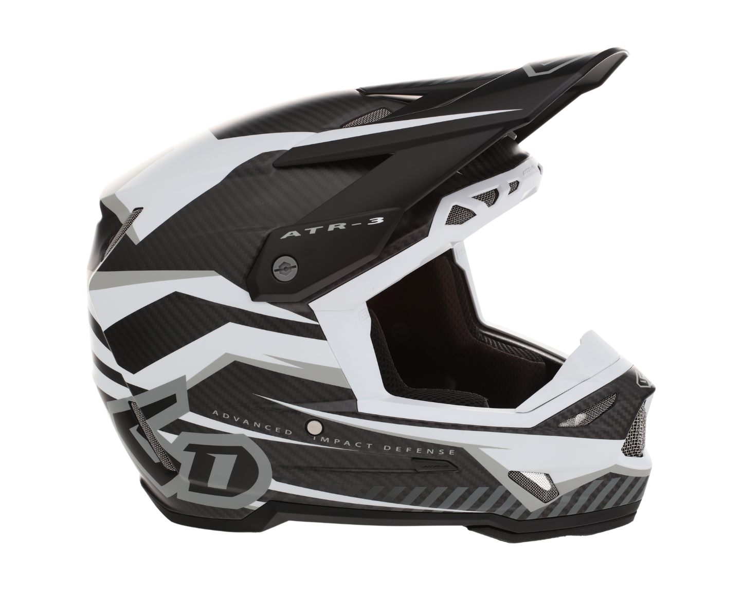 6D ATR-3 RIVAL MATTE WHITE HELMET