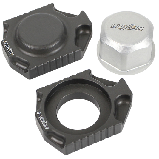 LUXON REAR AXLE BLOCK KIT KTM SX/SX-F/XC/XC-F 23-27 EXC/EXC-F 24-26 / HUSQVARNA FC/FX/TC/TX 23-27 FE/TE 24-27 / GASGAS MC/EC/EX 24-27