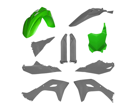 ACERBIS KAWASAKI KX250F/KX250X 2025 KX450F/KX450X 24-25 GREEN/GREY PLASTICS KIT