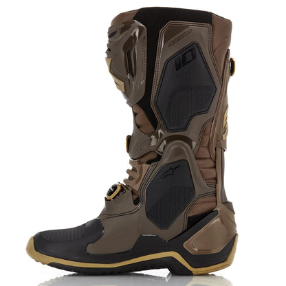 ALPINESTARS LE SQUAD TECH 10 DARK BROWN/KANGAROO GOLD BOOTS