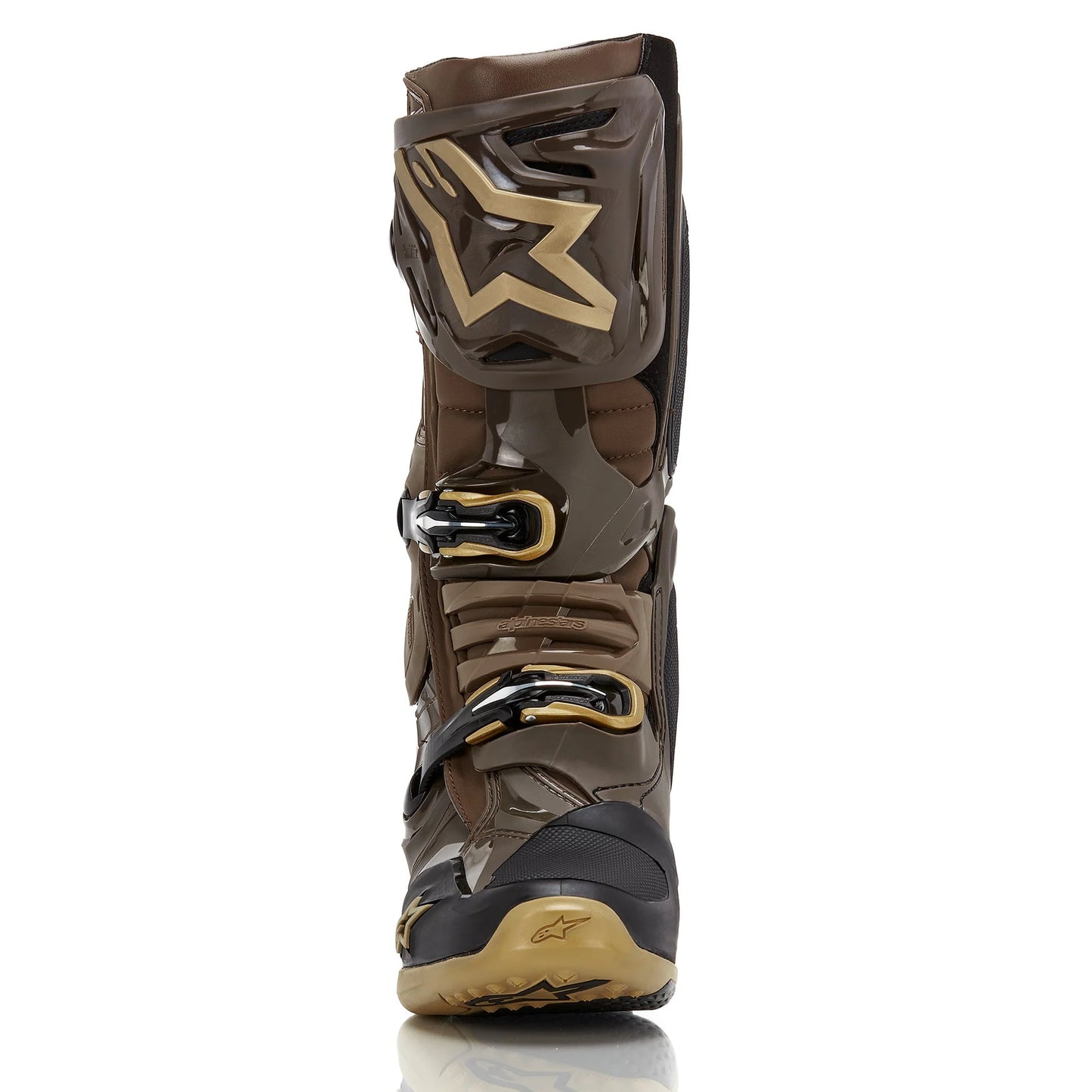 ALPINESTARS LE SQUAD TECH 10 DARK BROWN/KANGAROO GOLD BOOTS