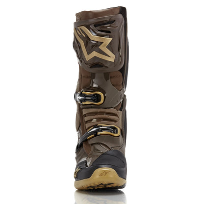 ALPINESTARS LE SQUAD TECH 10 DARK BROWN/KANGAROO GOLD BOOTS