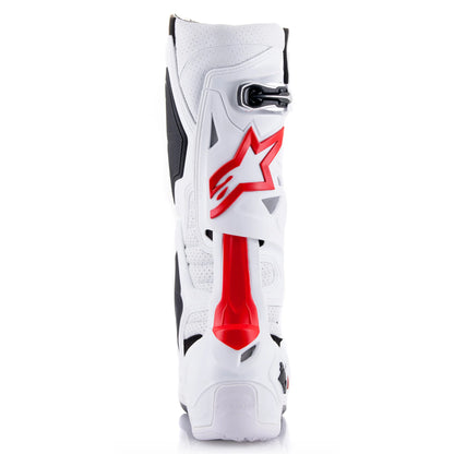 ALPINESTARS 2025 TECH 10 SUPERVENTED WHITE/BRIGHT RED BOOTS