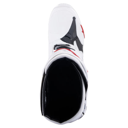 ALPINESTARS 2025 TECH 10 SUPERVENTED WHITE/BRIGHT RED BOOTS