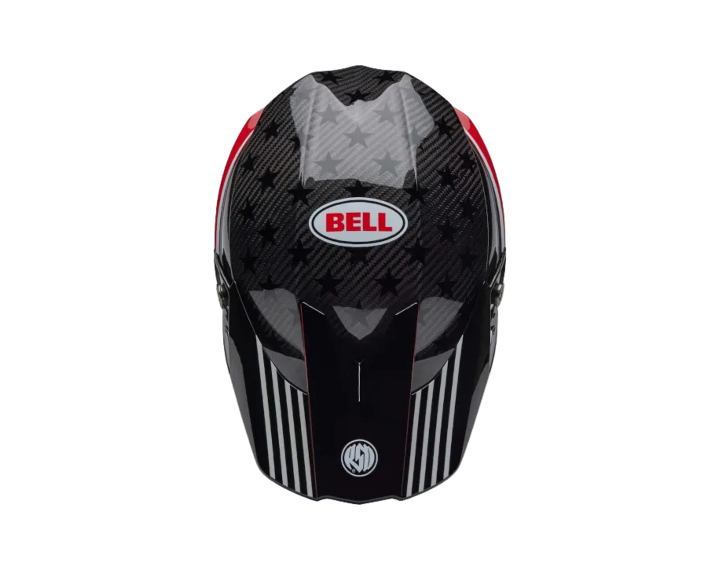 BELL 2025 MOTO-10 SPHERICAL RSD RED/WHITE/BLUE HELMET