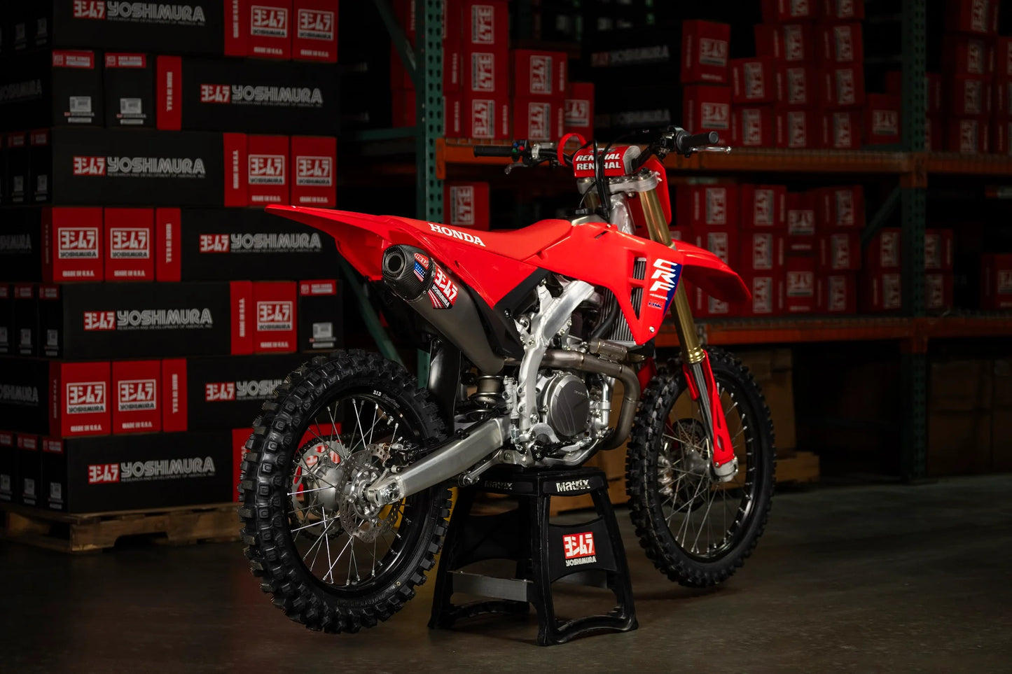 YOSHIMURA HONDA CRF450R/CRF450RX 25-26 RS-12 TITANIUM FULL SYSTEM WITH CARBON END CAP