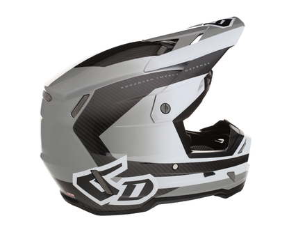 6D ATR-3 PURE GLOSS WHITE HELMET