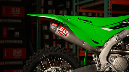 YOSHIMURA KAWASAKI KX250F/KX250X 25-26 RS-12 STAINLESS FULL SYSTEM WITH CARBON END CAP