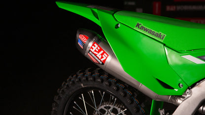 YOSHIMURA KAWASAKI KX250F/KX250X 25-26 RS-12 STAINLESS FULL SYSTEM WITH CARBON END CAP