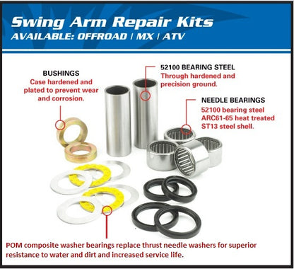 ALL BALLS RACING SWINGARM BEARING & SEAL KIT YAMAHA YZ250F/YZ450F 10-25 / WR250F/WR450F 15-25