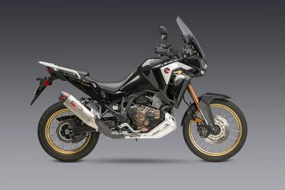 YOSHIMURA HONDA CRF1100L AFRICA TWIN 20-24 RS-12 STAINLESS STEEL SLIP-ON WITH CARBON END CAP
