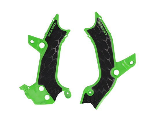 ACERBIS KAWASAKI KX450F 24-25 KX250F 2025 GREEN/BLACK X-GRIP FRAME GUARD