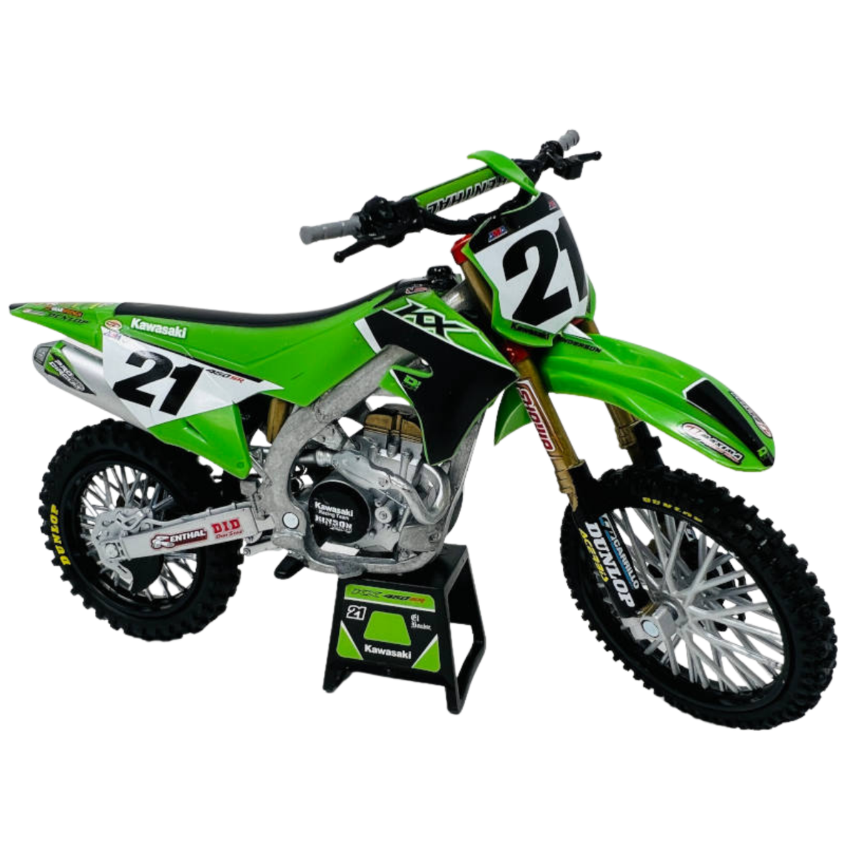 NEWRAY TOYS 1:12 SCALE REPLICA FACTORY KAWASAKI TEAM KX450F JASON ANDERSON #21