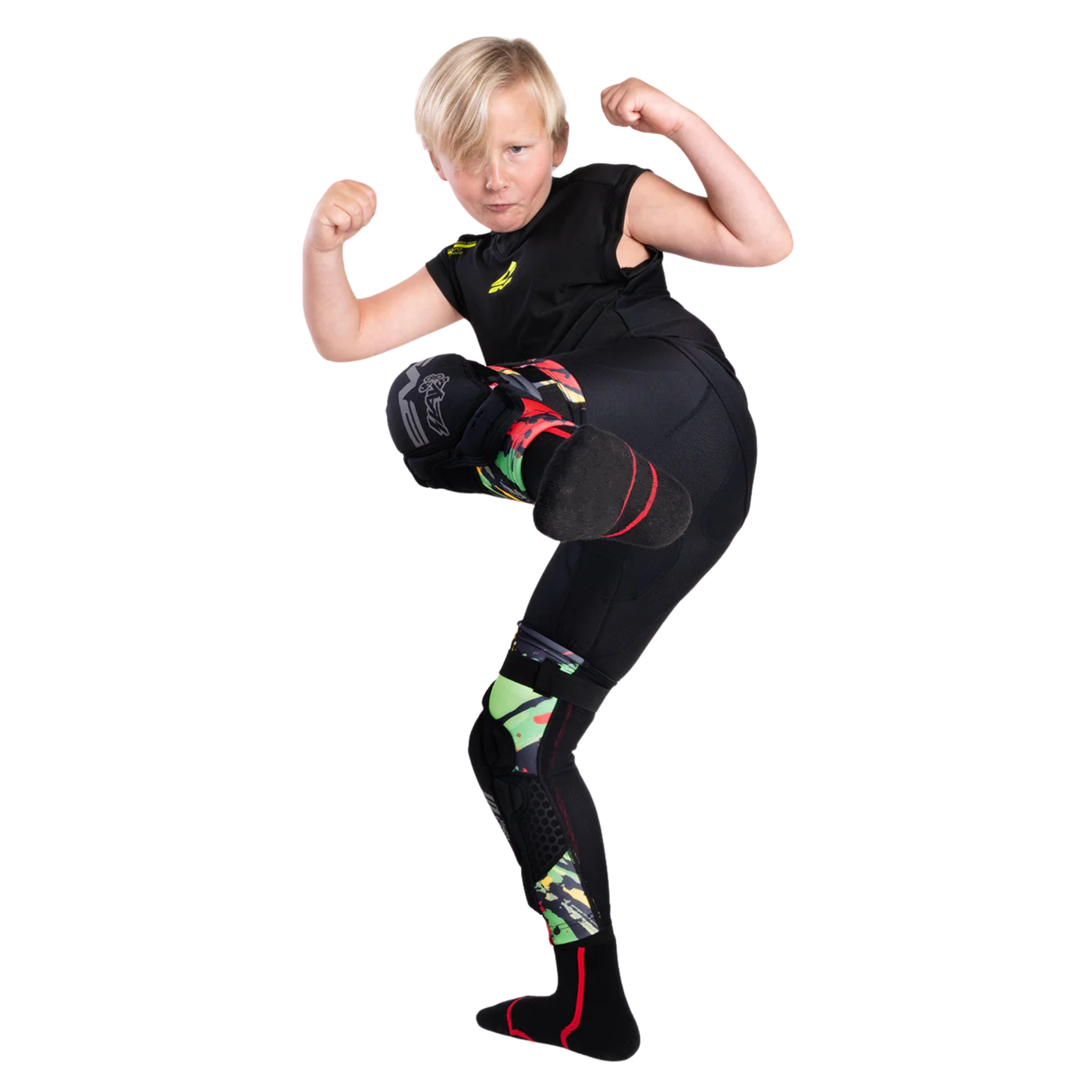 EVS SLAYCO96 X RENEN LIMITED EDITION YOUTH KNEE PADS EXPLOSION
