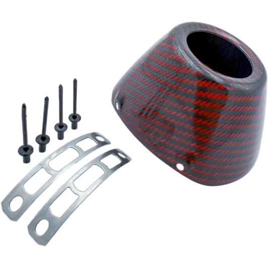 FMF FACTORY RCT 4.1 RED CARBON REPLACEMENT END CAP KIT