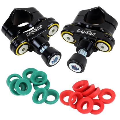 LUXON 4-POST RUBBER ISOLATED CONE INTERFACE BAR MOUNTS KTM SX/SX-F/XC/XC-F 16-27 EXC/EXC-F 24-26 / HUSQVARNA FC/FX/TC/TX 16-27 FE/TE 24-26 / GASGAS MC/EC/EX 24-27 / TRIUMPH TF 24-27